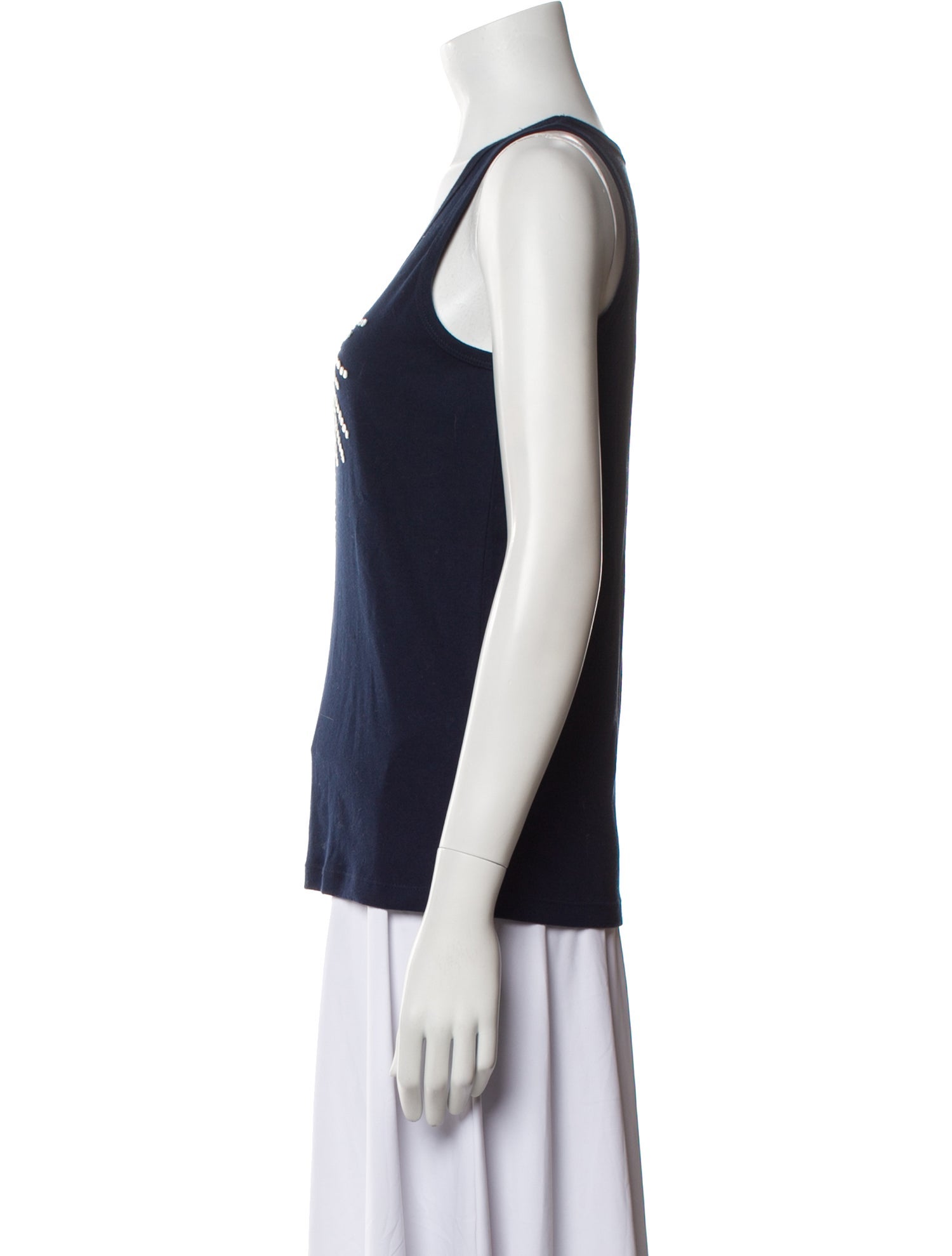 Tory Burch Scoop Neck Sleeveless Top
